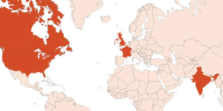 Map for Céleri Graine HE (N° CAS 8015-90-5)​