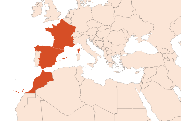 Map for Hay Absolute (CAS N° 8031-00-3)​