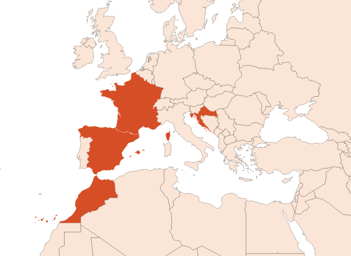 Map for Immortelle Absolue (N° CAS 8023-95-8)​