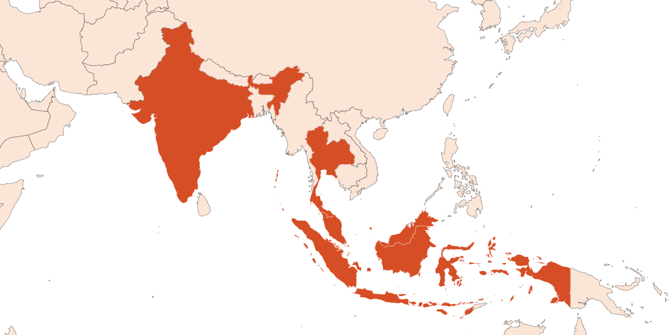 Map for Kaffir lime EO (CAS N° 91771-50-5)​