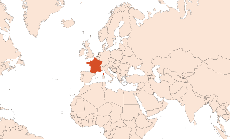 Map for Livèche Feuilles HE (N° CAS 8016-31-7)​