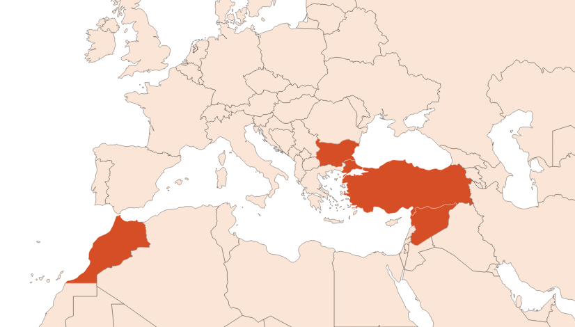 Map for Rose Concentrated Hydrolat (CAS N° 90106-38-0)​